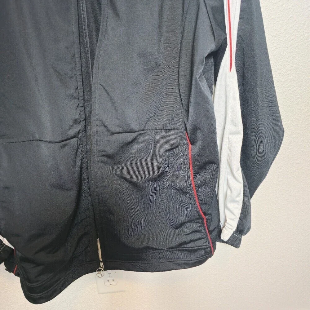 Jordan Full Zip Track Jacket XL Black White Red Jumpman Athletic Warm Up